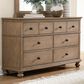 Riva Ridge Oxford 6-Drawer Dresser Only in Tan, , large