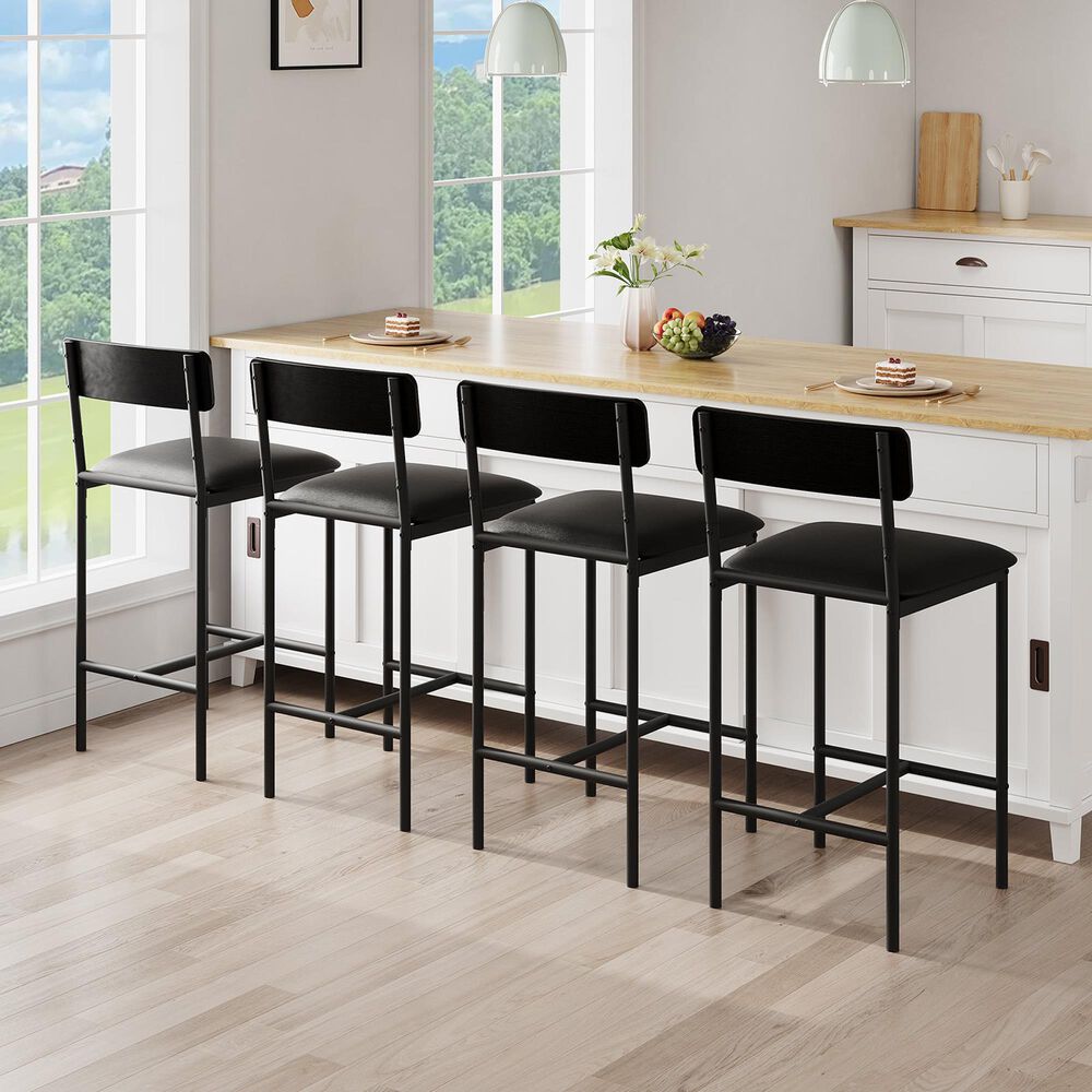 GARVEE 25.5" Bar Stool in Black (Set of 4), , large