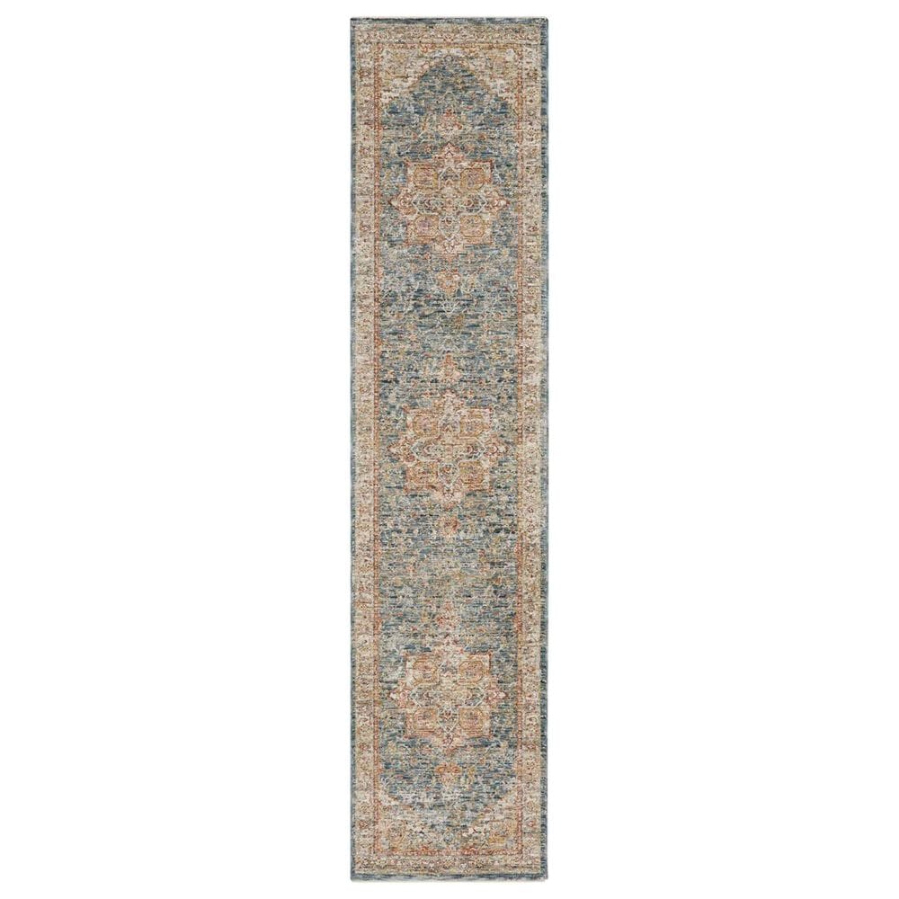 Nourison Sahar 2"3" x 10"2" Ivory and Blue Runner, , large