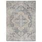 Nourison Astra Machine Washable 2"2" x 4" Grey and Blue Area Rug, , large