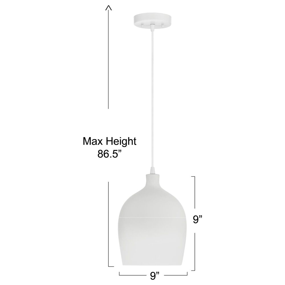Creative Coop Sienna 1-Light Large Pendant in White, , large