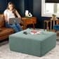 Jaxx Fairlie Boucle Fabric Ottoman in Green, , large