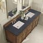 James Martin Vanities Lorelai 72"Double Vanity in Mid-Century Walnut with 3 cm Charcoal Soapstone Quartz Top, , large