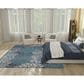 Nourison Garden Oasis GOA06 Navy 9" x 12" Indoor/Outdoor Area Rug, , large