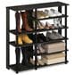 Noviland 6-Tier Shoe Rack in Espresso and Black, , large