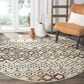 Safavieh Amsterdam AMS108K 5"1" Round Ivory Area Rug, , large