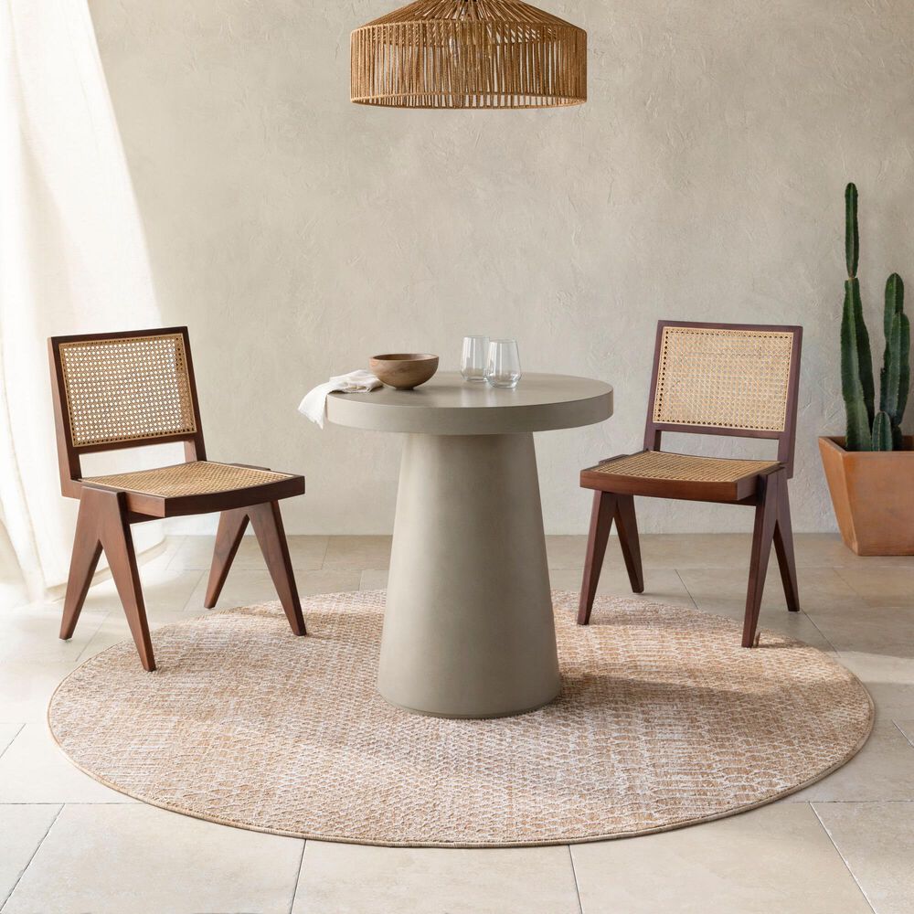 Surya Masterpiece MPC-2302 Beige, Tan and Medium Brown 5&#39;3&quot; Round Area Rug, , large