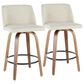 Lumisource Tintori Counter Stool in Cream, Walnut and Black (Set of 2), , large
