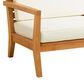 Linon Home Decor Carenen Outdoor 2-Seat Sofa with White Cushions in Natural, , large