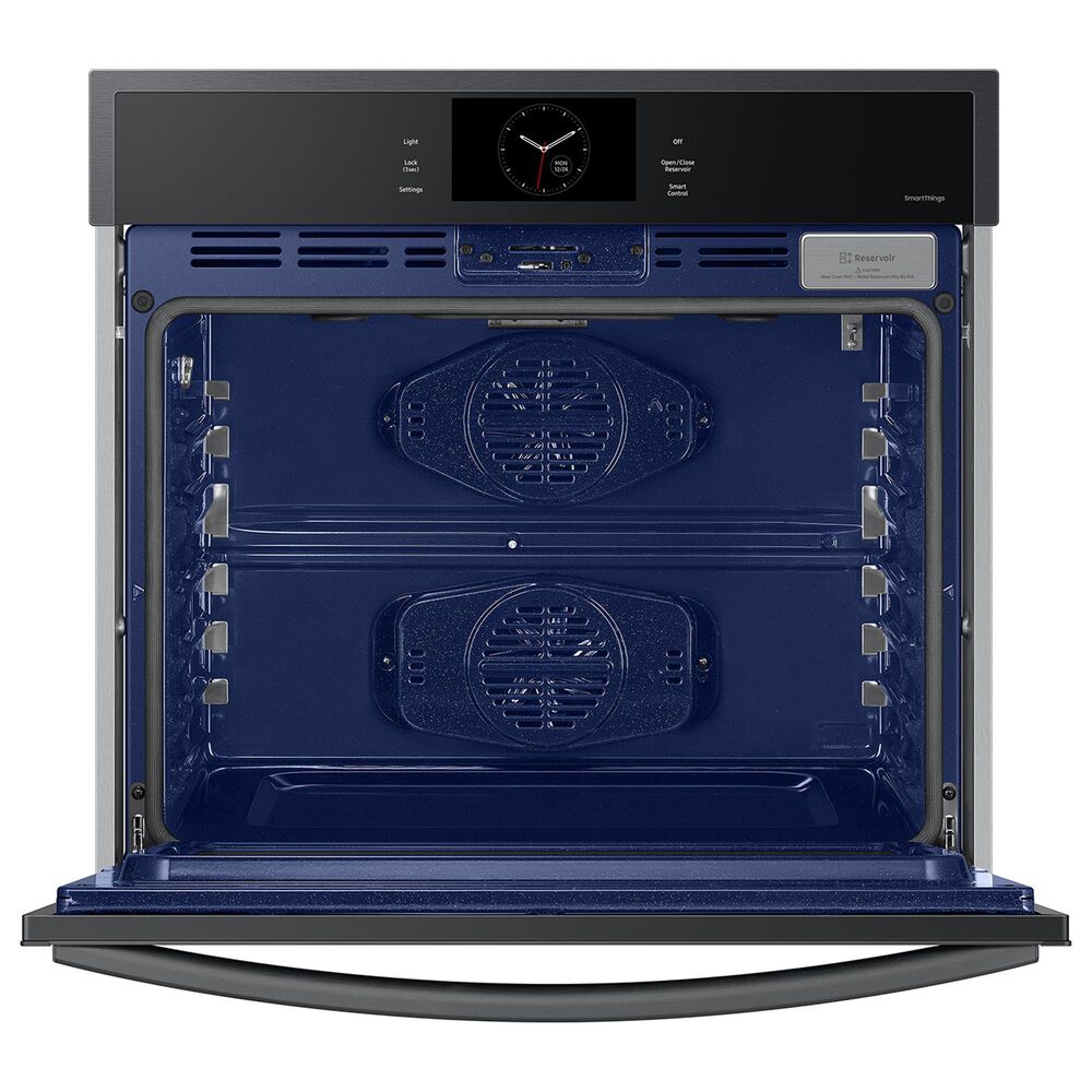 Samsung 30&quot; Smart Single Wall Oven With Steam Cook in Matte Black Steel, , large