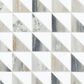 Dal-Tile Gamma Azure Blend 12"" X 12"" TRIANGLE Natural Stone Mosaic Sheet, , large