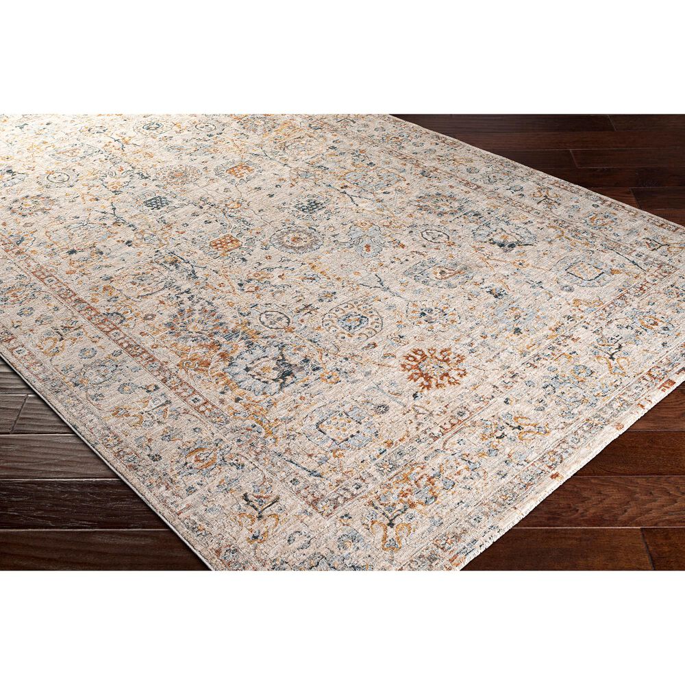 Surya Laila LAA-2317 10&#39; x 14&#39; Teal, Orange, Sage, Saffron, Gray and Cream Area Rug, , large