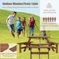 Hearth and Haven 4-Piece Patio Picnic Table with Benches in Brown, , large