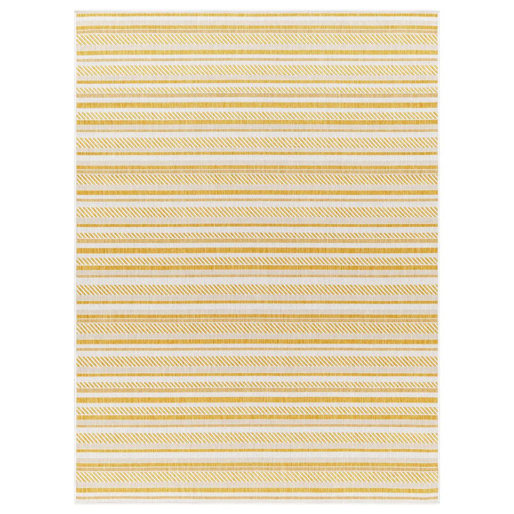 Surya Eagean EAG-2424 Mustard and Ivory 2&#39; x 2&#39;11&quot; Indoor/Outdoor Area Rug, , large