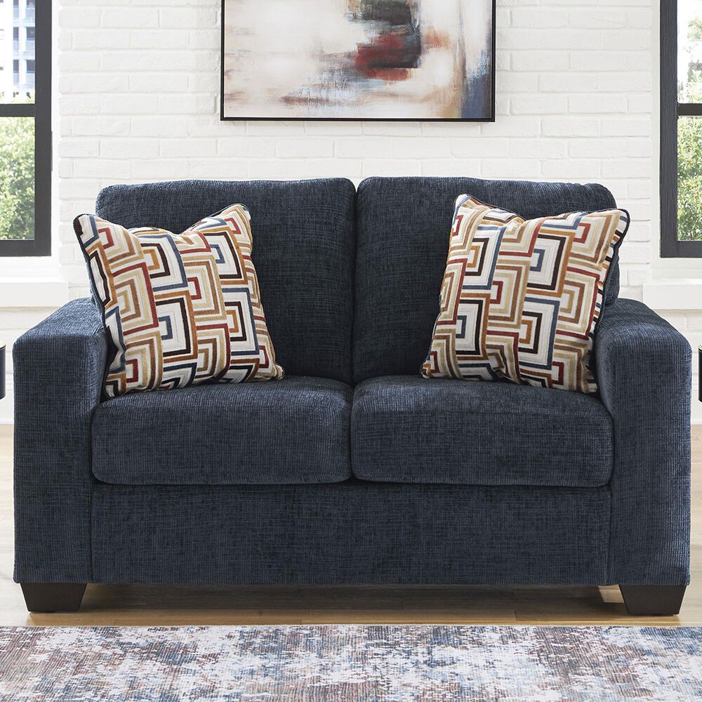 Ashley Aviemore Stationary Loveseat in Ink, , large