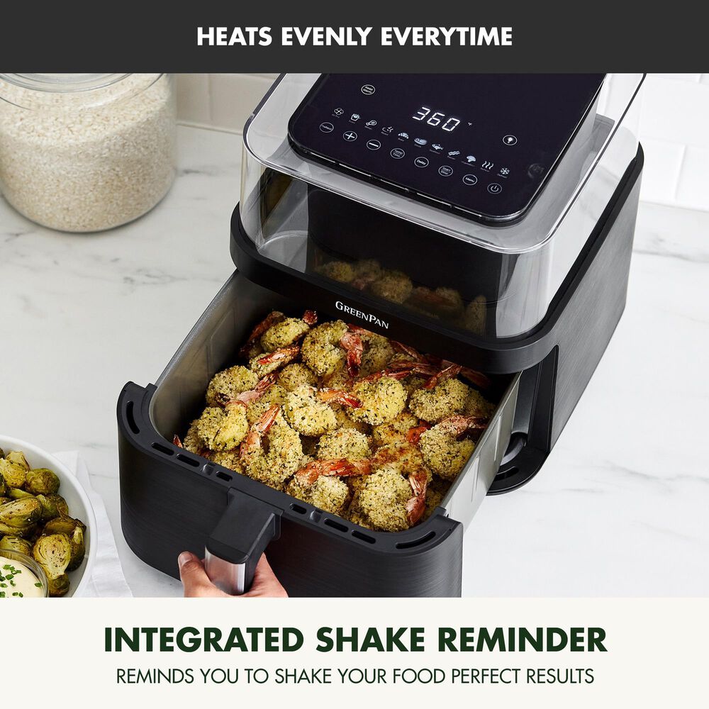 Green Pan Bistro 7 Qt. Clear View Air Fryer in Black, , large