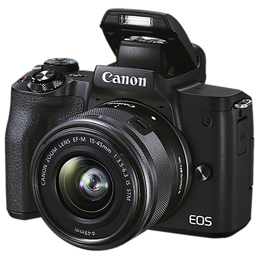 Canon EOS M50 Mark II Mirrorless Camera with EF-M 15-45mm f/3.5-6.3 IS STM in Black, , large