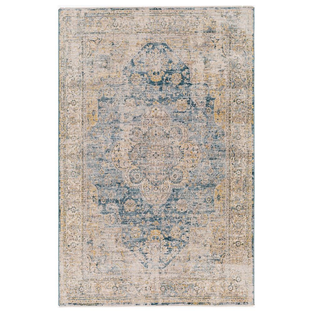 Surya Aspendos 9" x 12"2" Deep Teal, Ivory, Light Gray, Olive, Tan and Teal Area Rug, , large