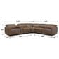Interlochen 6-Piece Power Reclining Leather Sectional with Power Headrest in York Chestnut, , large