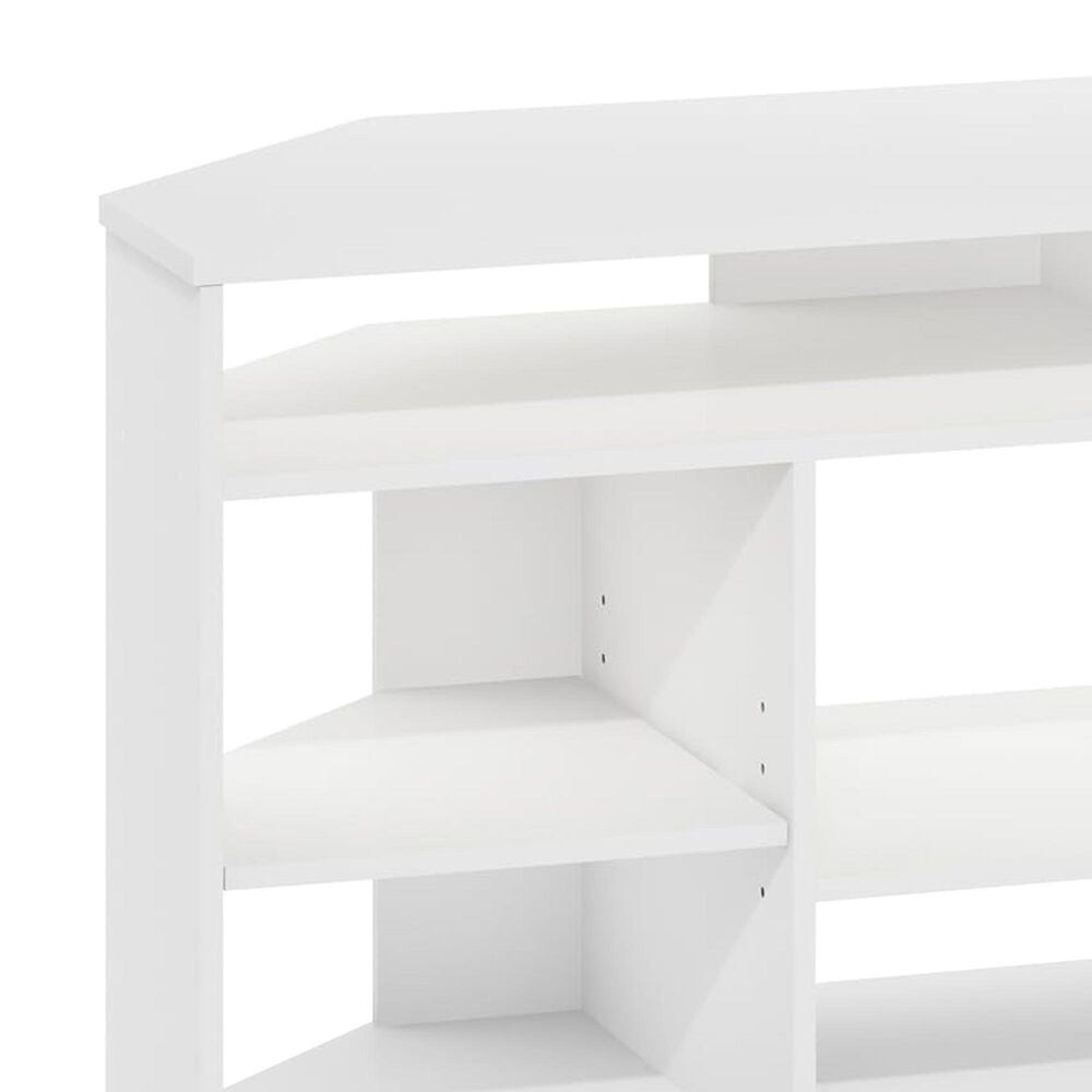 HOMLUX 47" Corner TV Stand in White, , large