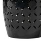 Hearth and Haven Lilac Outdoor Barrel End Table with Cylindrical Design in Black, , large