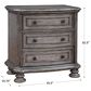 Sasha Lee Lake Way 3-Drawer Nightstand in Sandblasted Gray, , large