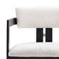 Morden Fort Boucle Armless Side Chair with White Cushion in Matte Black (Set of 2), , large