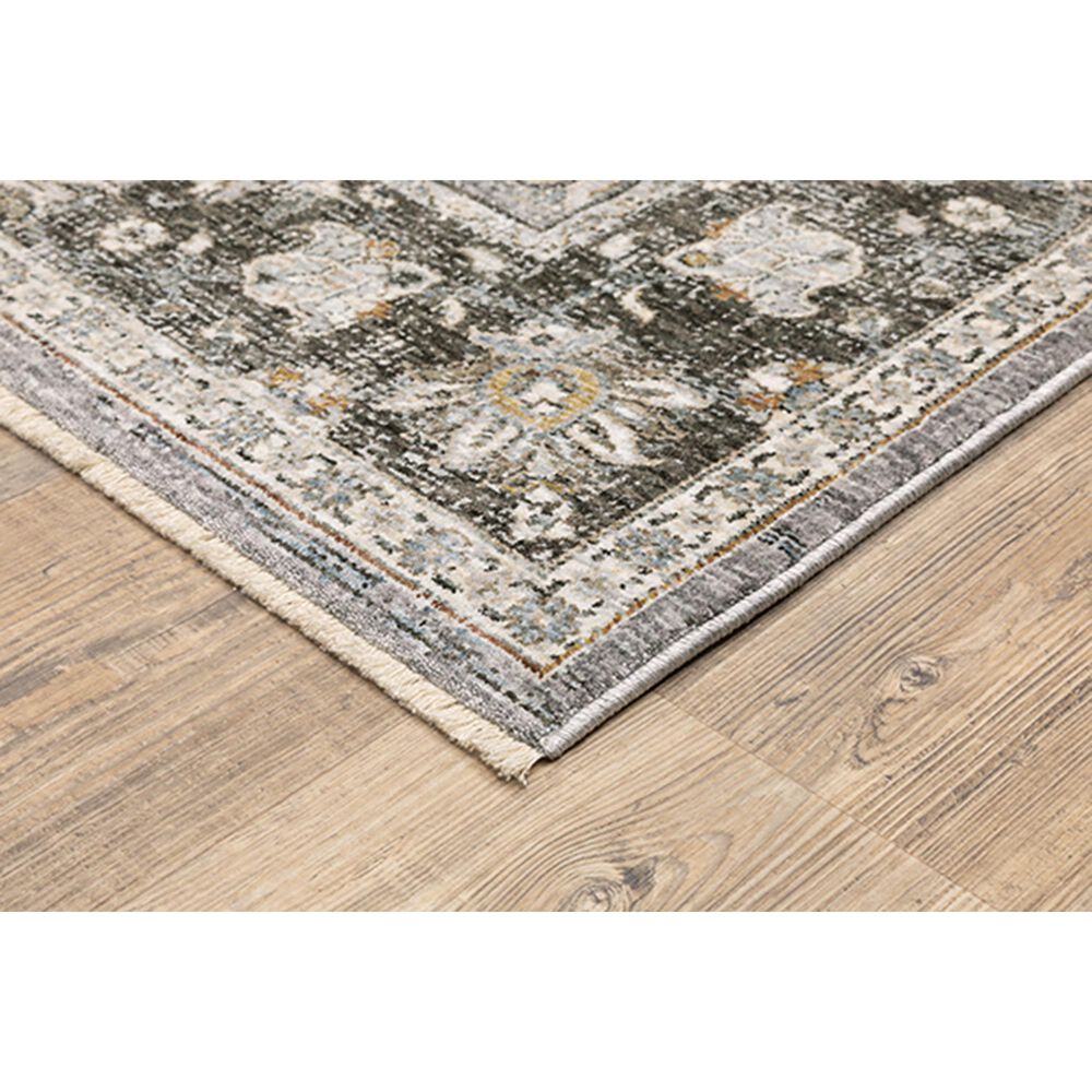 Oriental Weavers Maharaja Serbia 91E 5&#39;3&quot; x 7&#39;6&quot; Gray and Blue Area Rug, , large