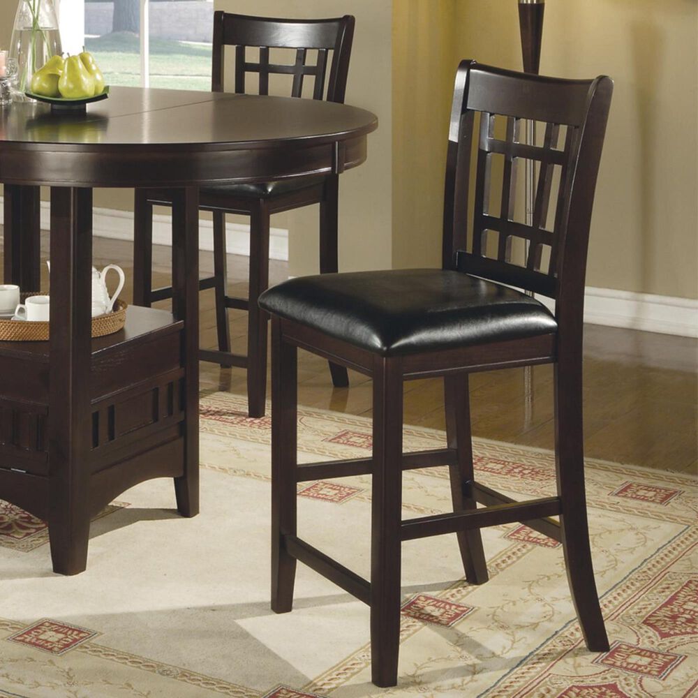 Pacific Landing Lavon Counter Height Stool in Cappuccino - Set of 2, , large