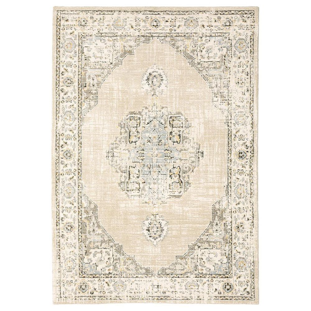 Oriental Weavers Andorra 303D 6"7" x 9"6" Beige Area Rug, , large
