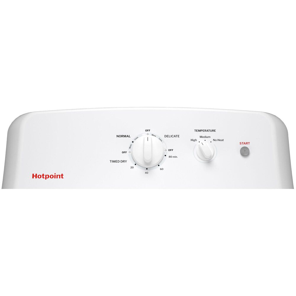 Hotpoint 6.2 Cu. Ft. Capacity Gas Dryer in White, , large