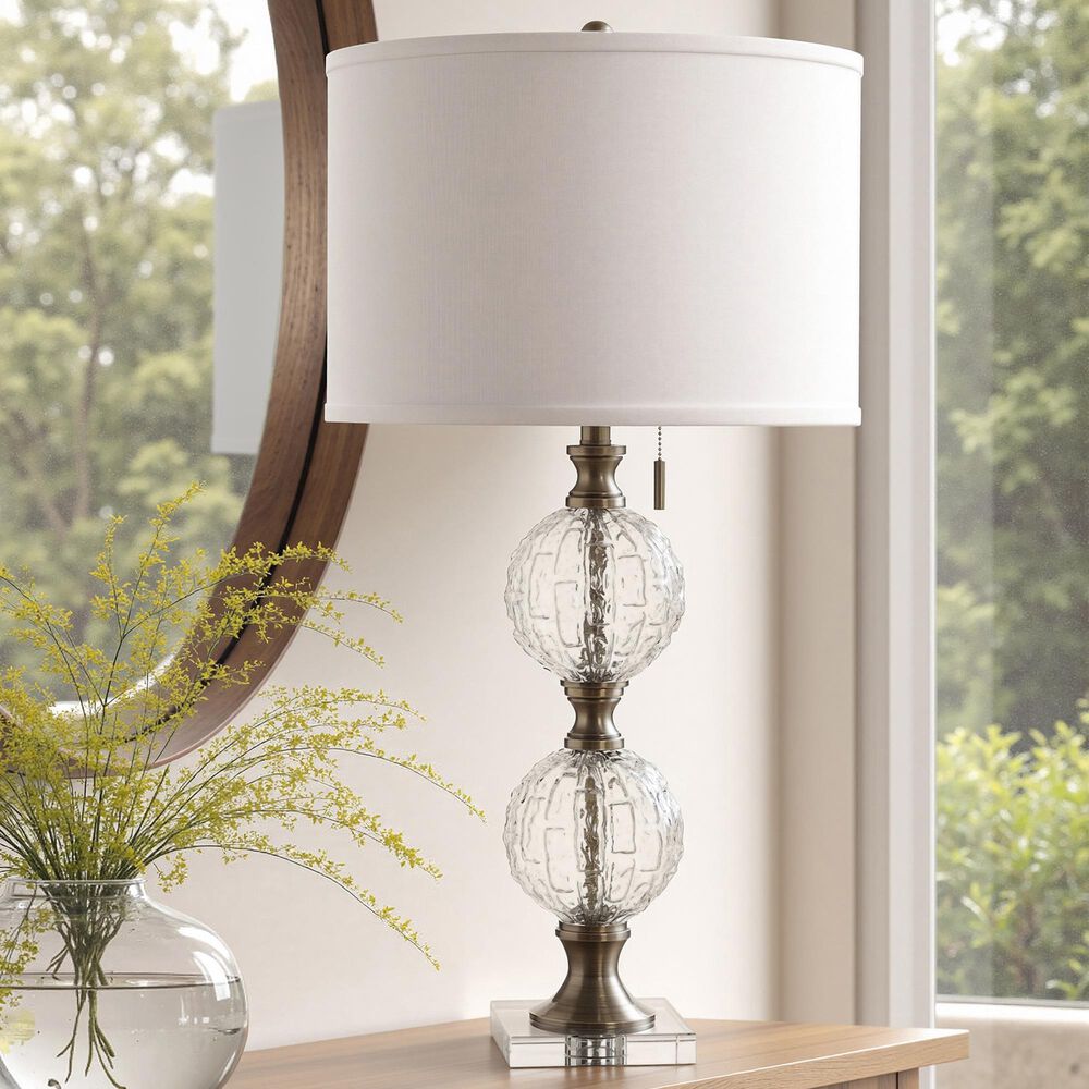 Stylecraft Lamps Table Lamp in Subal Gold and Clear, , large