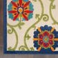 Nourison Aloha ALH19 2"3" x 12" Blue and Multicolor Indoor/Outdoor Runner, , large