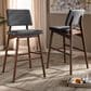 Baxton Studio Colton Bar Stool with Dark Gray Cushion in Walnut Brown (Set of 2), , large
