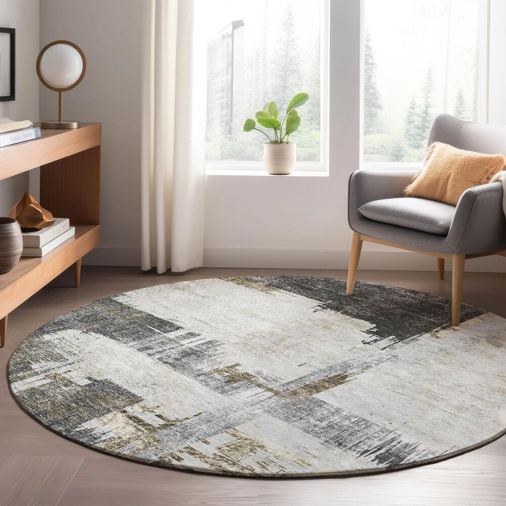 Dalyn Rug Company Trevi TV18 8&#39; Round Gray Area Rug, , large