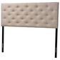 Baxton Studio Viviana Queen Upholstered Headboard in Light Beige, , large