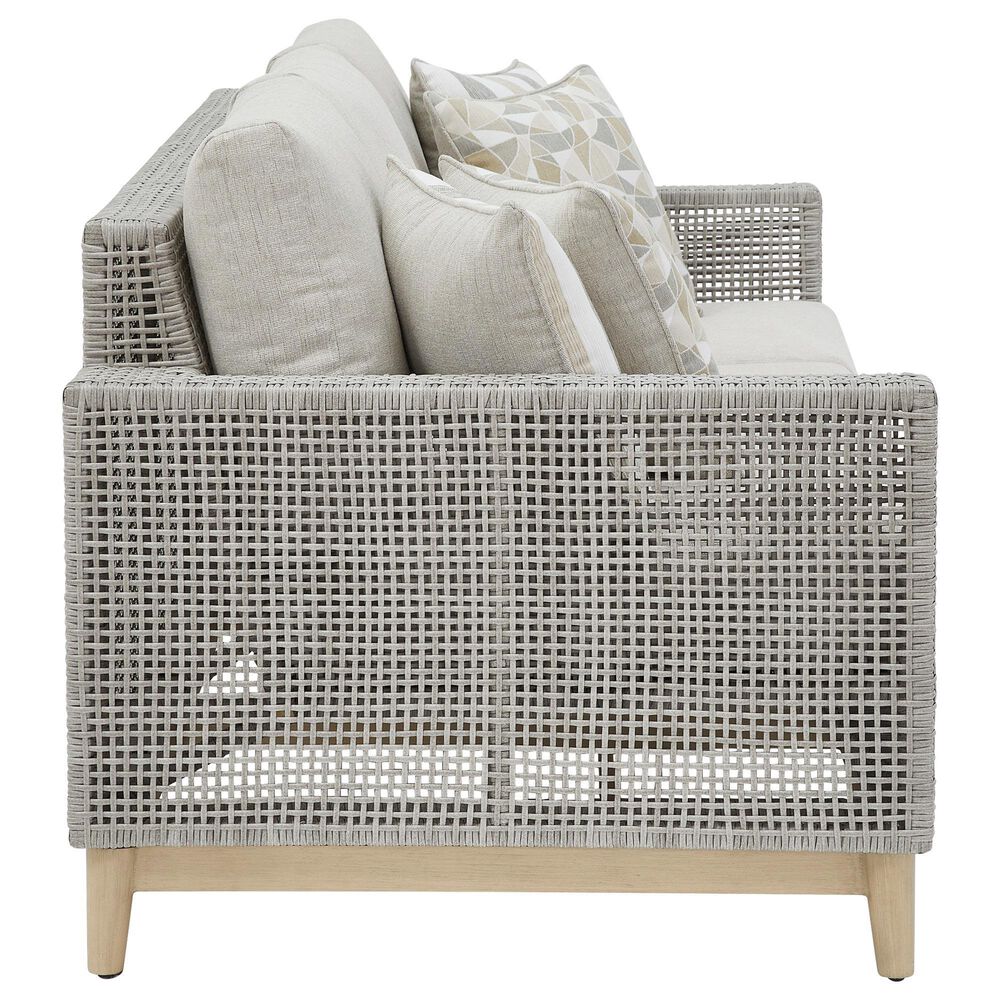 Ashley Seton Creek Stationary Patio Sofa in Gray, , large