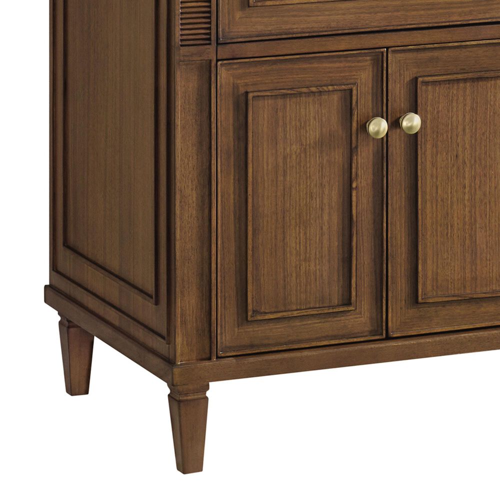 James Martin Vanities Lorelai 72"Double Vanity in Mid-Century Walnut with 3 cm Parisien Bleu Quartz Top, , large