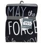 Lambs and Ivy Star Wars Millennium Falcon Soft Sherpa Baby Blanket in Black and White, , large