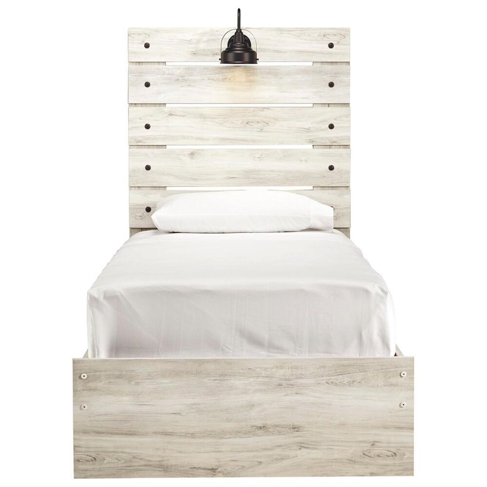 Ashley Cambeck Twin Panel Bed in Whitewash with Lighting, , large