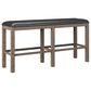 Golden Wave Furniture Benton 6-Piece Rectangular Dining Set in Pecan Brown, , large