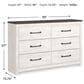 Ashley Gerridan 6 Drawers Dresser in White and Gray, , large