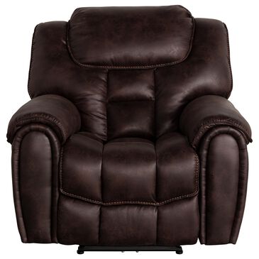 Oxford Furniture Cheers Power Recliner with Power Headrest in Cowboy Dark Brown, , large