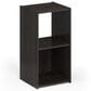 HOMLUX 2-Cube Open Shelf Bookshelf in Espresso, , large