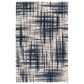 Central Oriental Oklahoma Badger 5" x 7"3" Cream and Navy Area Rug, , large