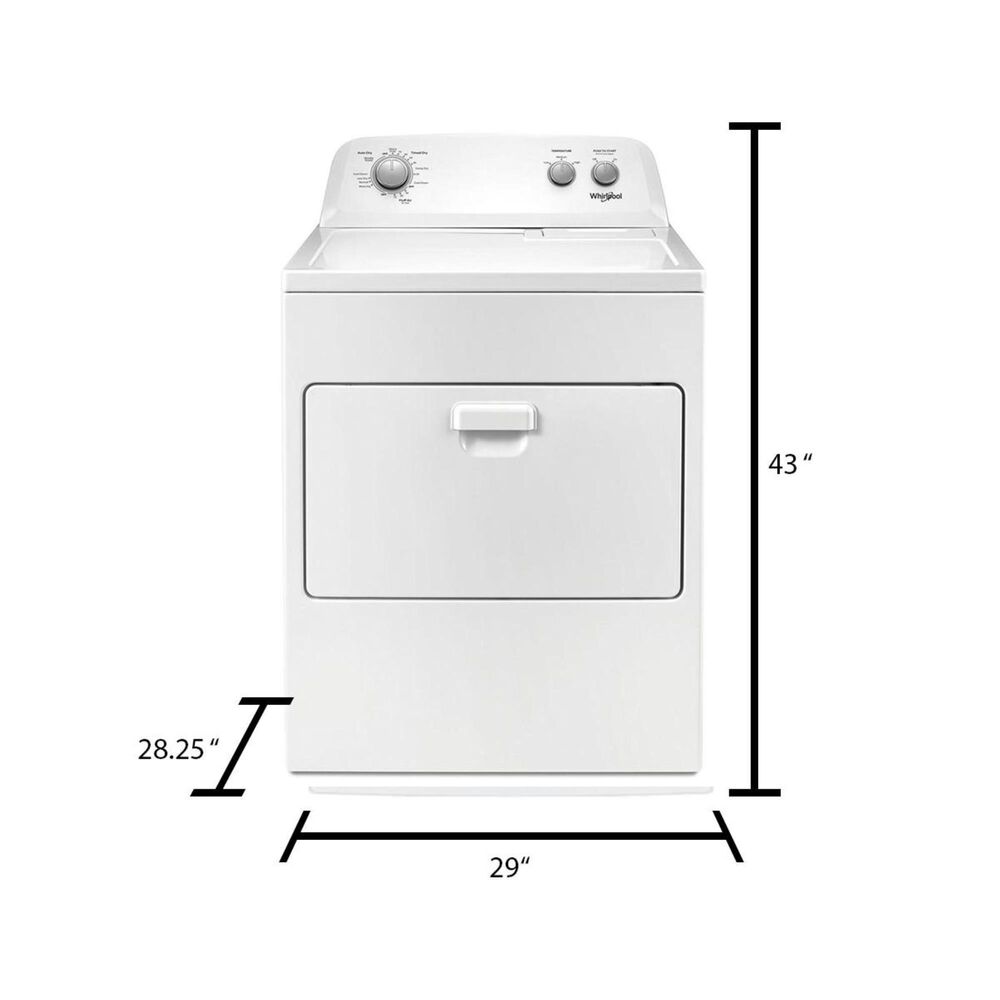 Whirlpool 7 Cu. Ft. Capacity Electric Dryer in White NFM