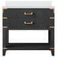 Lexora Home Norwalk 36" Single Bathroom Vanity in Black Oak with White Cultured Marble Top and Rectangular Sink, , large