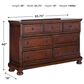 Millenium Porter 5-Piece King Bedroom Set in Rustic Brown, , large