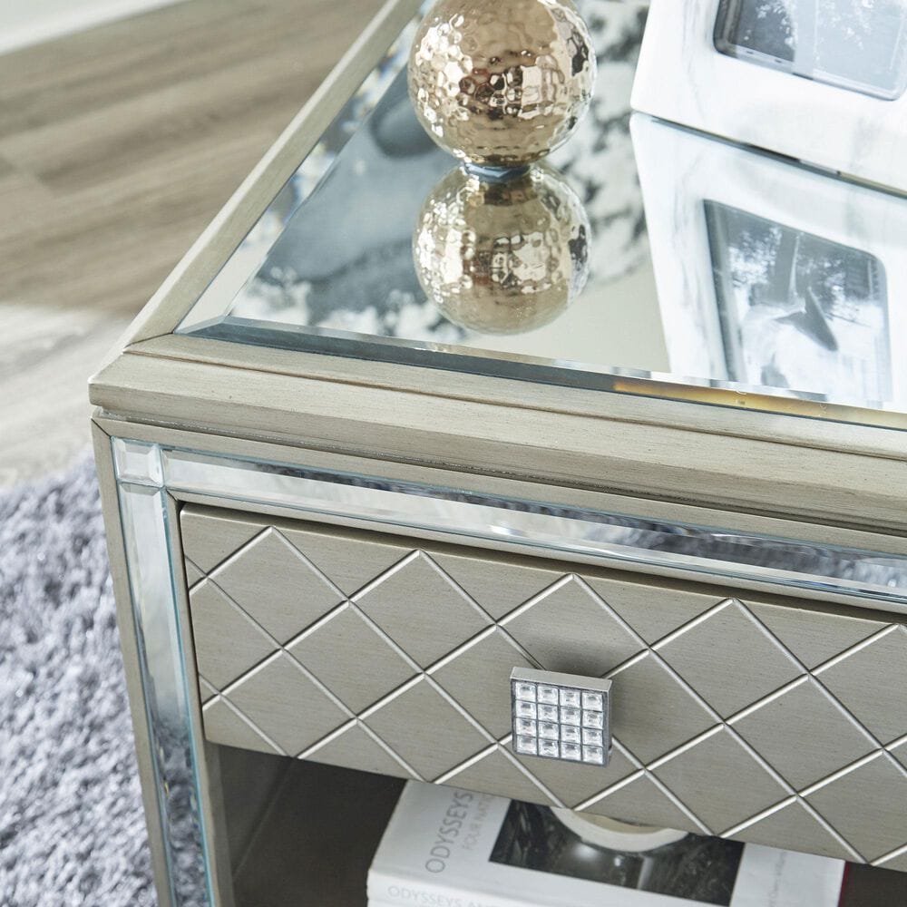Ashley Chevanna End Table in Metallic Silvertone, , large