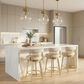 Armen Living Santorini Counter Stool in Gold, , large